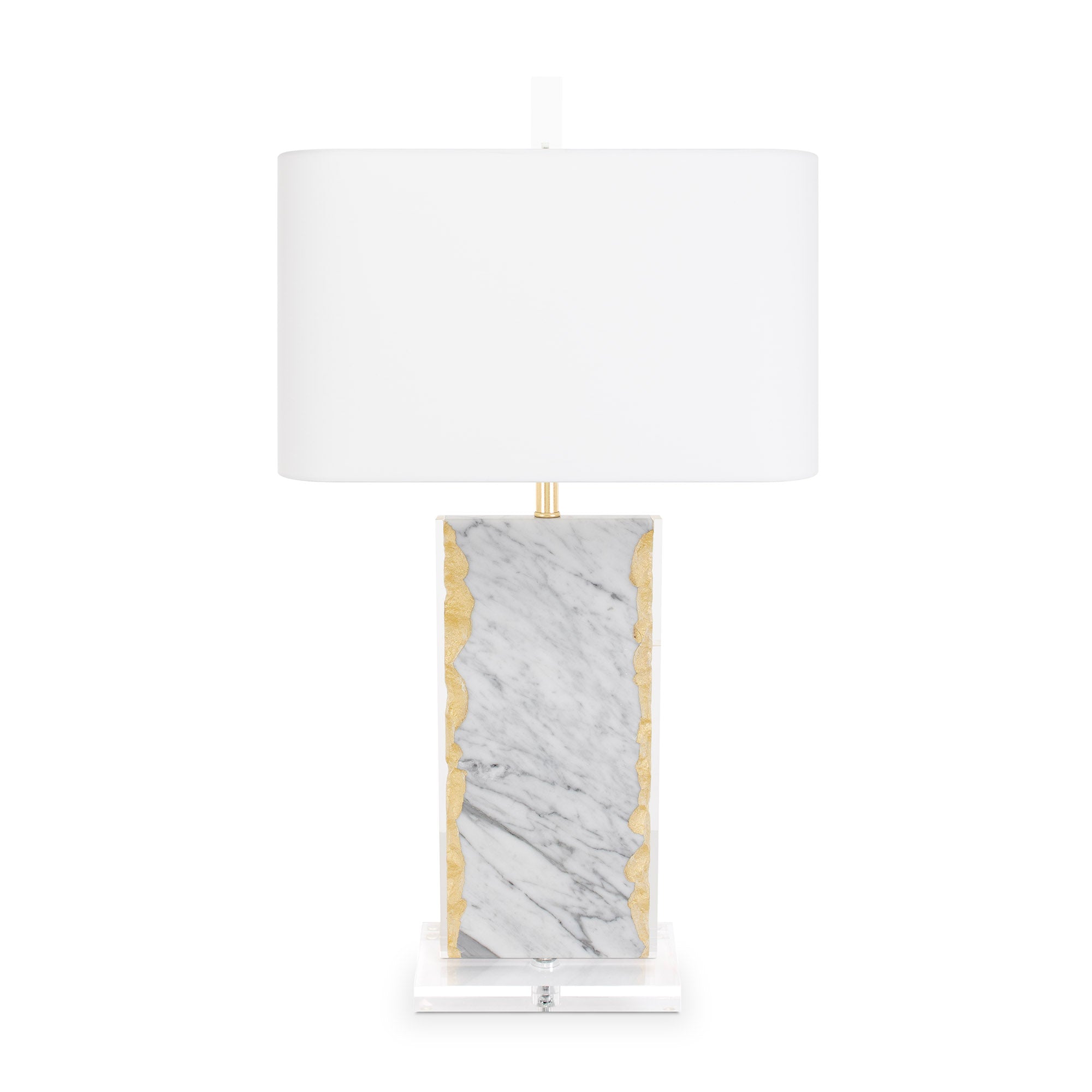 White marble table lamp
