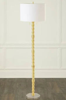 Brass bamboo floor lamp
